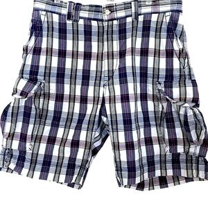 POLO Ralph Lauren Cargo Shorts Men's 36 Plaid Utility Preppy Gorpcore